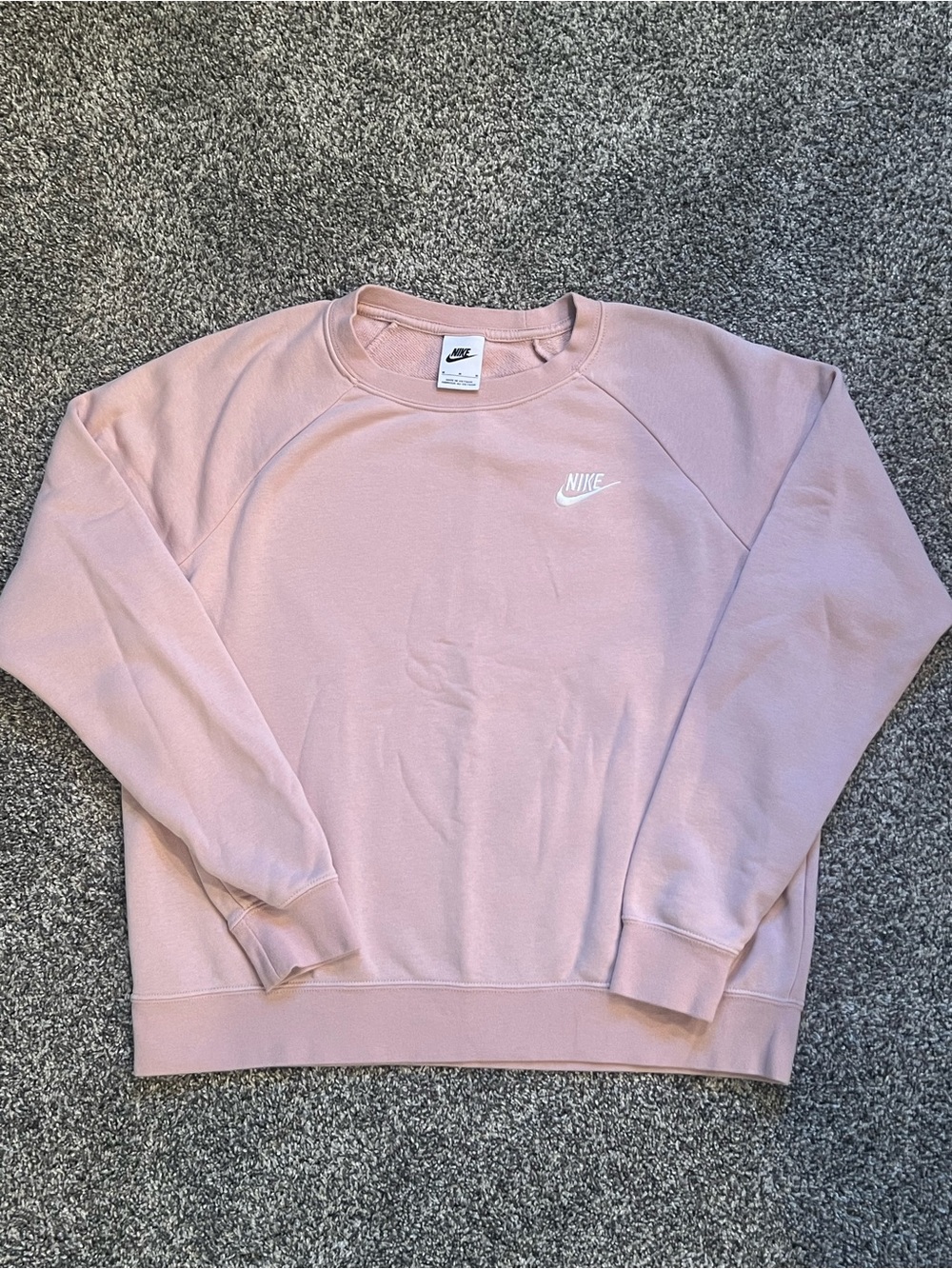 Nike Women's Light Pink Crewneck Pullover Sweatshirt